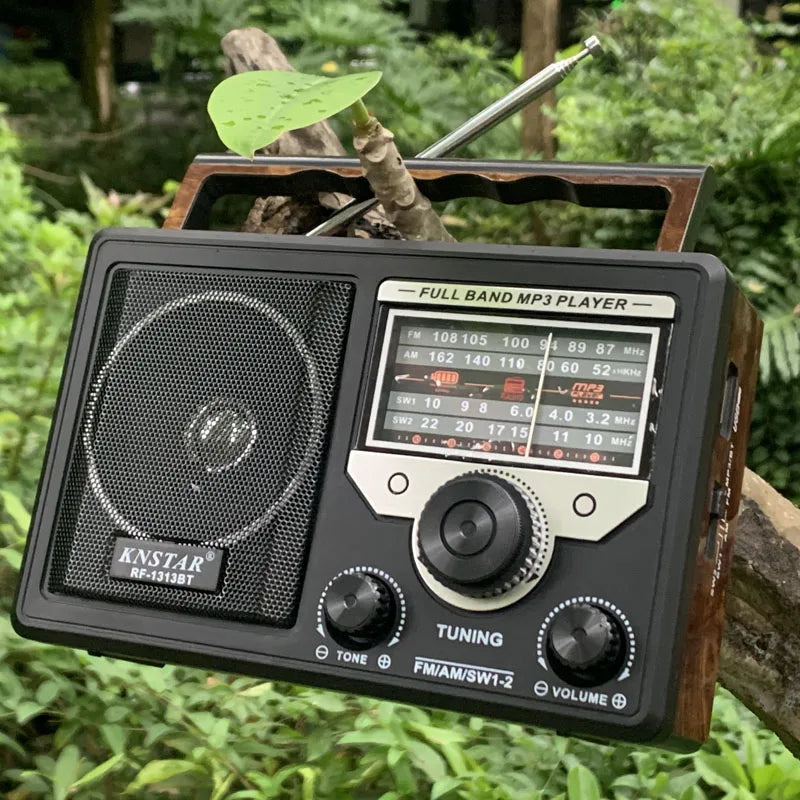 Portable FM AM SW Radio High Sensitivity Word Band Radios Receiver Wireless Bluetooth Speaker Support TF USB SD Card AC/DC Power
