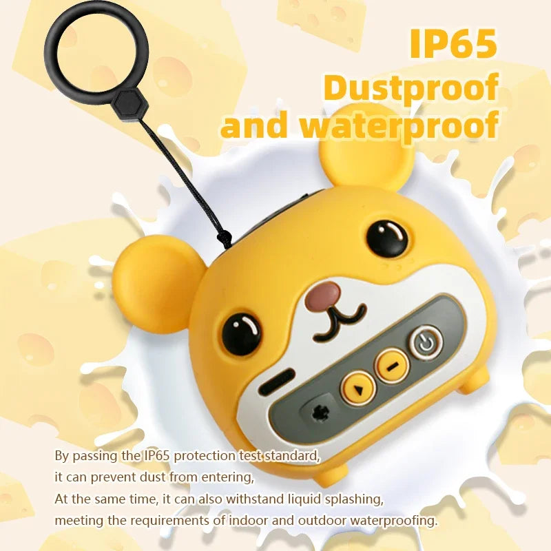 Mini Pocket Bluetooth Speaker Outdoor IP65 Waterproof Loudpeaker Wireless TWS Stereo Subwoofer with MIC FM Radio TF Card Slot